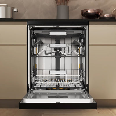 60cm Maxi-Tub 14 Place Setting Freestanding Dishwasher in Black